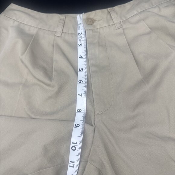 Lands End Women’s Pleated Front Khaki Tan Trouser Pants Size 6 Classic Pockets - Picture 10 of 12